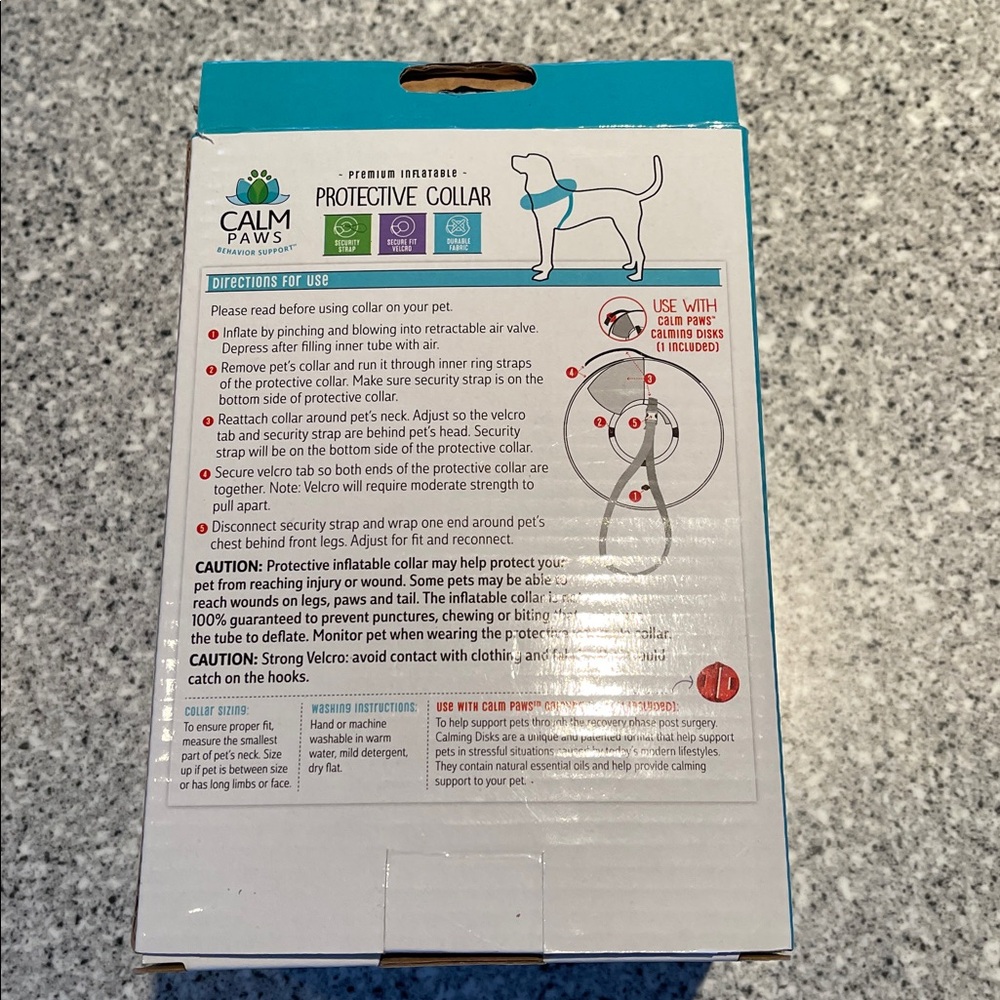 Calm Paws Premium Inflatable Colllar, medium - Picture 2 of 3